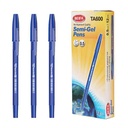 Lapicera semigel x12, AZUL, punta 0.5, en caja, BEIFA