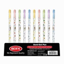 Lapicera semigel x50, NEGRO, punta 0.5, diseño infantil, BEIFA