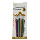 Pincel de plástico y nylon x12, en bolsa