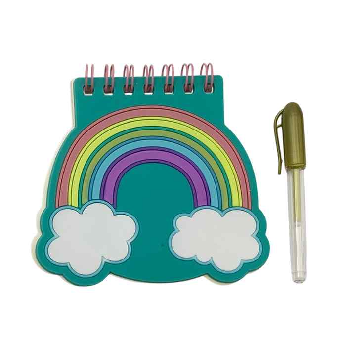 Libreta con lapicera, tapa de PVC varios diseños