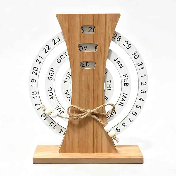 [E3707] Calendario perpetuo de madera