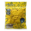 Globo FILIPPO 10" amarillo, bolsa x50