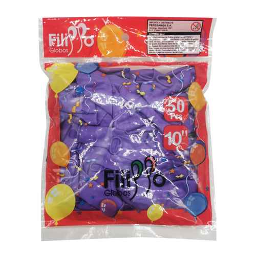 [G1154H] Globo FILIPPO 10" violeta, bolsa x50