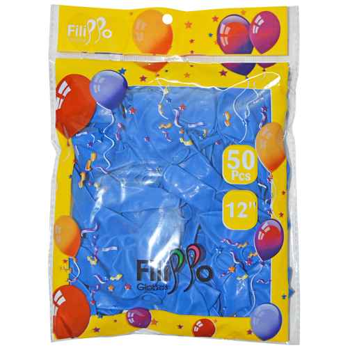 [G1156D] Globo FILIPPO 12" azul, bolsa x50