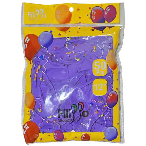 [G1156E] Globo FILIPPO 12" violeta, bolsa x50