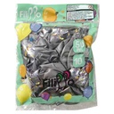 Globo FILIPPO 10" metalizado plateado, bolsa x50