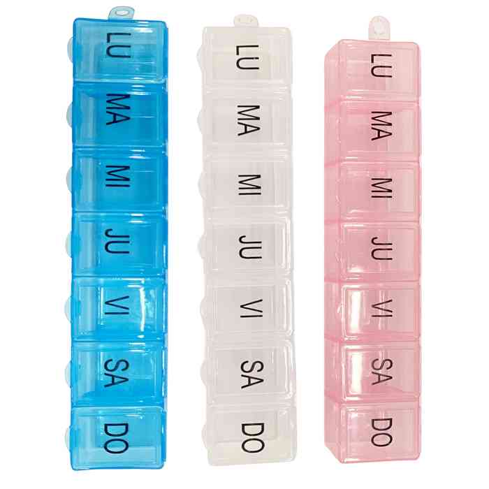 Pastillero 7 días, PACK x12