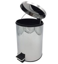 Papelera de metal 12L con pedal, en caja