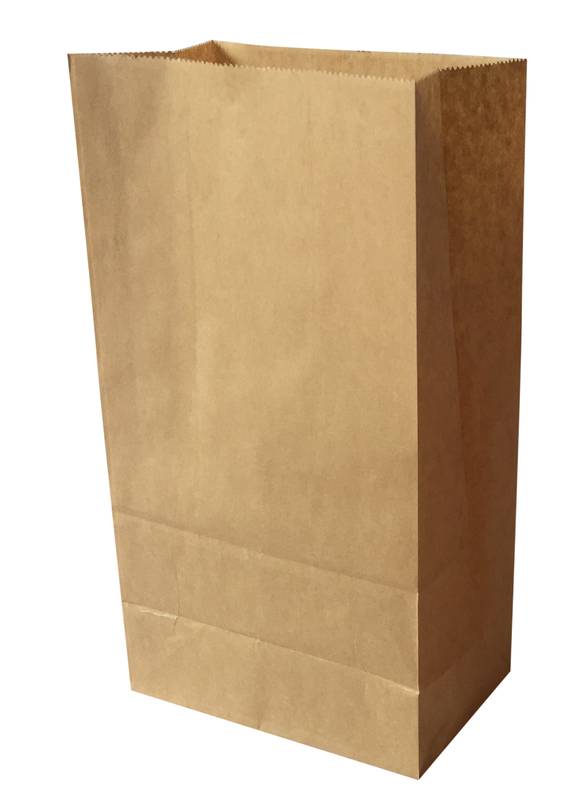 Bolsa de papel marrón mediana, PACK x50