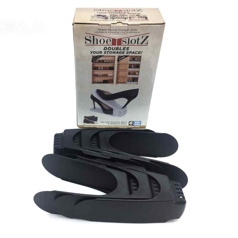 [G1692] Organizador de zapatos de plástico, para 6 pares, en caja, varios colores