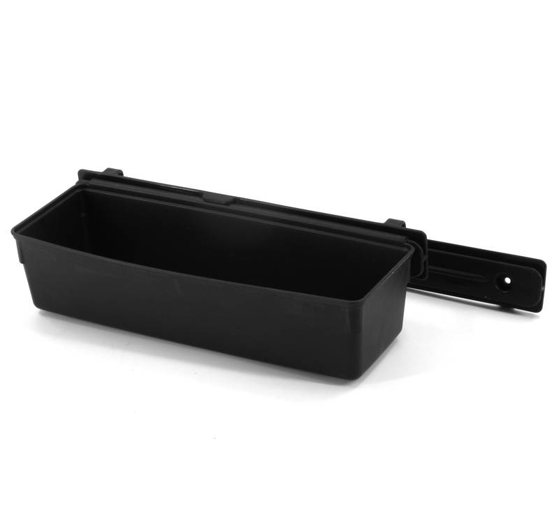 Organizador RUBBERMAID, cajón de plástico con riel, para sujetar a madera o alambre