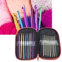 Agujas de crochet x22, 0.6 a 6.5mm, en estuche