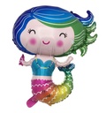 Globo metalizado sirena, en bolsa