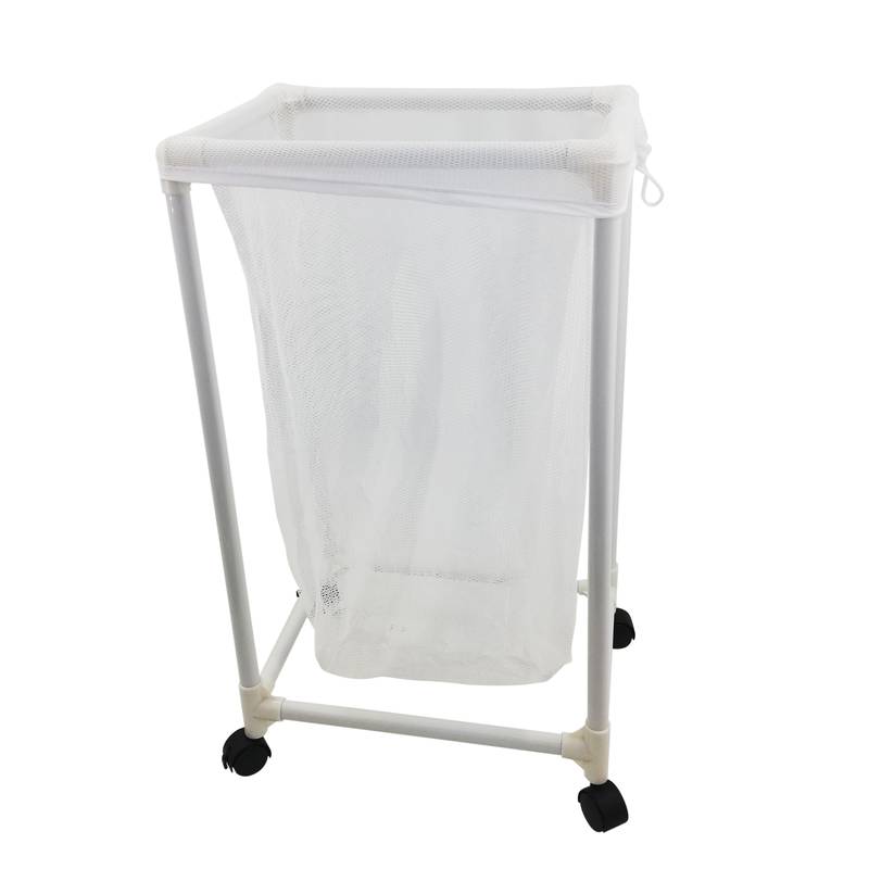 [G2036] Cesto organizador de ropa rectangular, desarmable, con ruedas, en caja