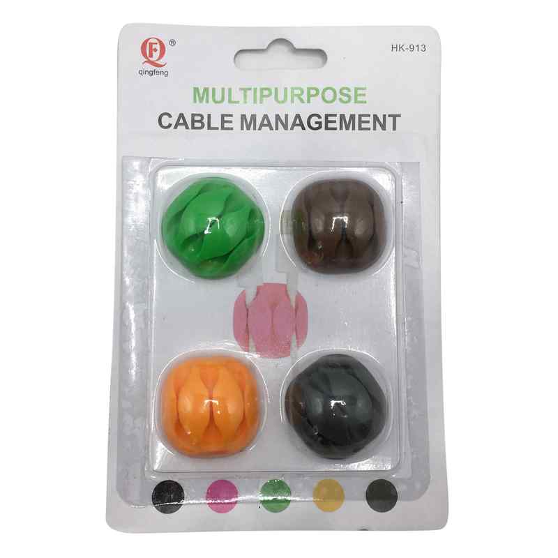 [G2045] Organizador sujetador de cables, x4 clips, en blister