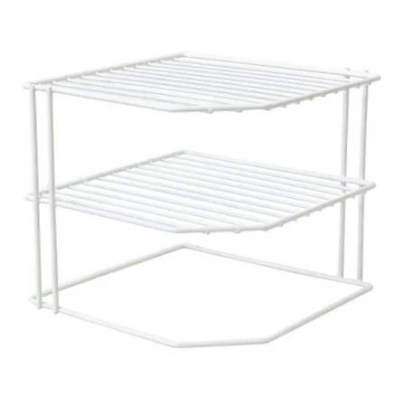 Organizador de metal con revestimiento de plástico, 3 estantes, ideal para platos