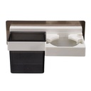 Soporte de pared autoadhesivo, acrílico para secador de pelo y accesorios en caja