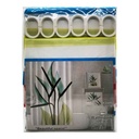 Cortina de baño con 12 aros de plástico, de EVA, varios diseños, en bolsa