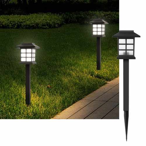 [G2215] Lámpara led pincho para jardín, recarga solar, CAJAx6