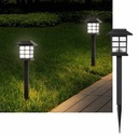 Lámpara led pincho para jardín, recarga solar, CAJAx6