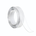 Cinta doble faz transparente, 1mx3cmx2mm