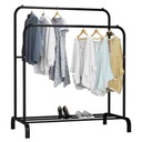 Mueble perchero doble con zapatera de metal, en caja