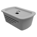 Caja organizadora de plástico con tapa SOPRANO 5L GRIS