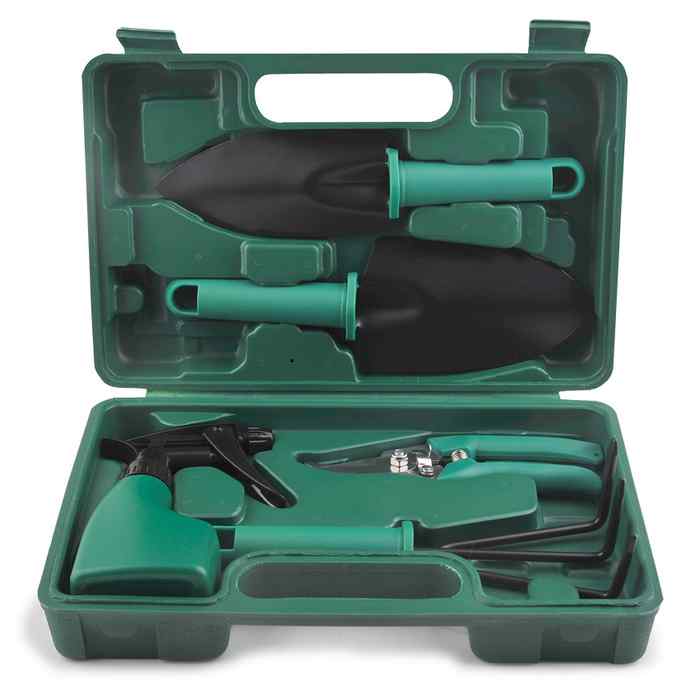[G2368] Herramientas de jardín x5 en valija