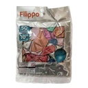 Globo FILIPPO 10" cromado multicolor, bolsa x50