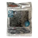 Globo FILIPPO 10" cromado negro, bolsa x50