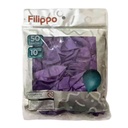 Globo FILIPPO 10" cromado violeta, bolsa x50