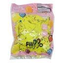 Globo FILIPPO 10" neón amarillo, bolsa x50