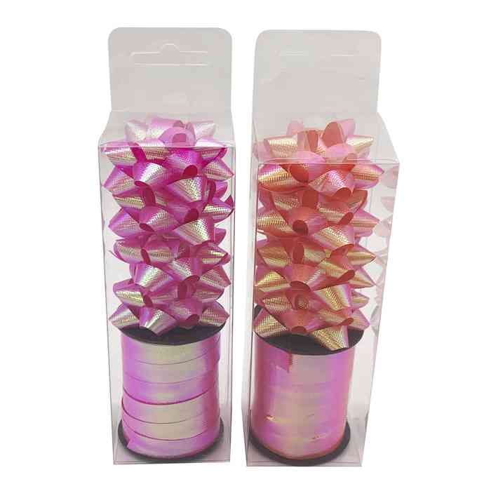 [G2407] Cinta para regalo 10m con 4 moñitas, varios colores
