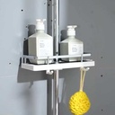 Estante de plástico organizador para ducha, para acoplar a caño exterior, en caja