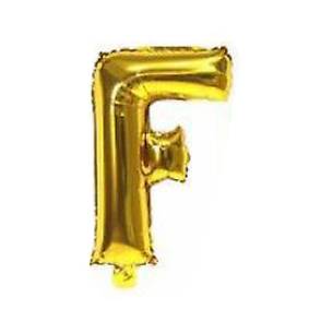 [G2444F] Globo metalizado 16" letra F DORADO