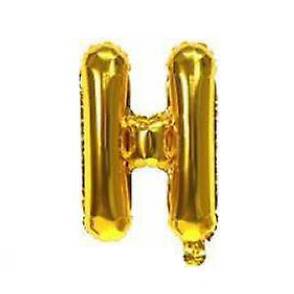 [G2444H] Globo metalizado 16" letra H DORADO
