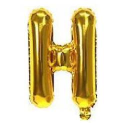 [G2445H] Globo metalizado 32" letra H DORADO