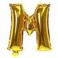 Globo metalizado 32" letra M DORADO