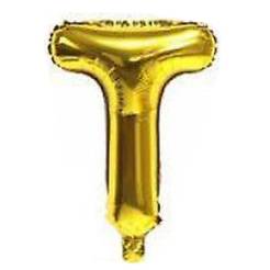 [G2445T] Globo metalizado 32" letra T DORADO