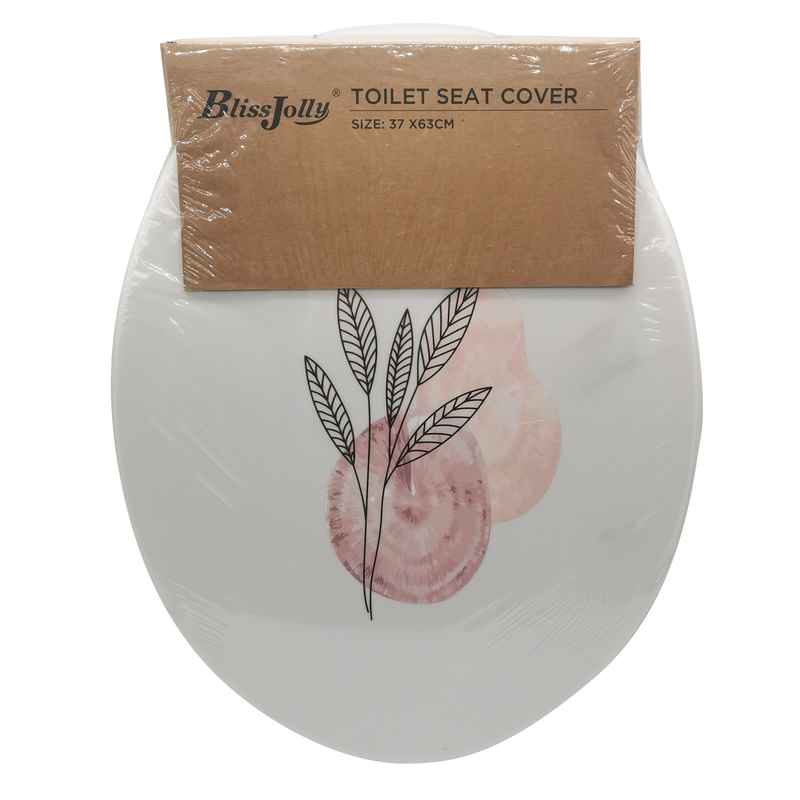 [G2467B] Tapa para WC de plástico, diseño hojas
