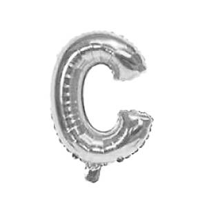 [G2475C] Globo metalizado 16" letra C PLATEADO