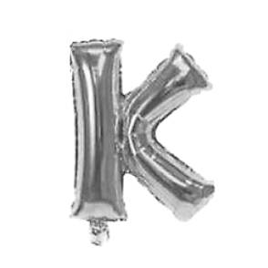 Globo metalizado 16" letra K PLATEADO