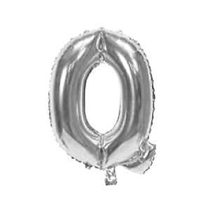 [G2475Q] Globo metalizado 16" letra Q PLATEADO