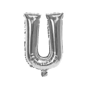 [G2475U] Globo metalizado 16" letra U PLATEADO