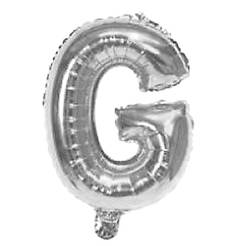[G2476G] Globo metalizado 32" letra G PLATEADO