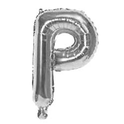 [G2476P] Globo metalizado 32" letra P PLATEADO