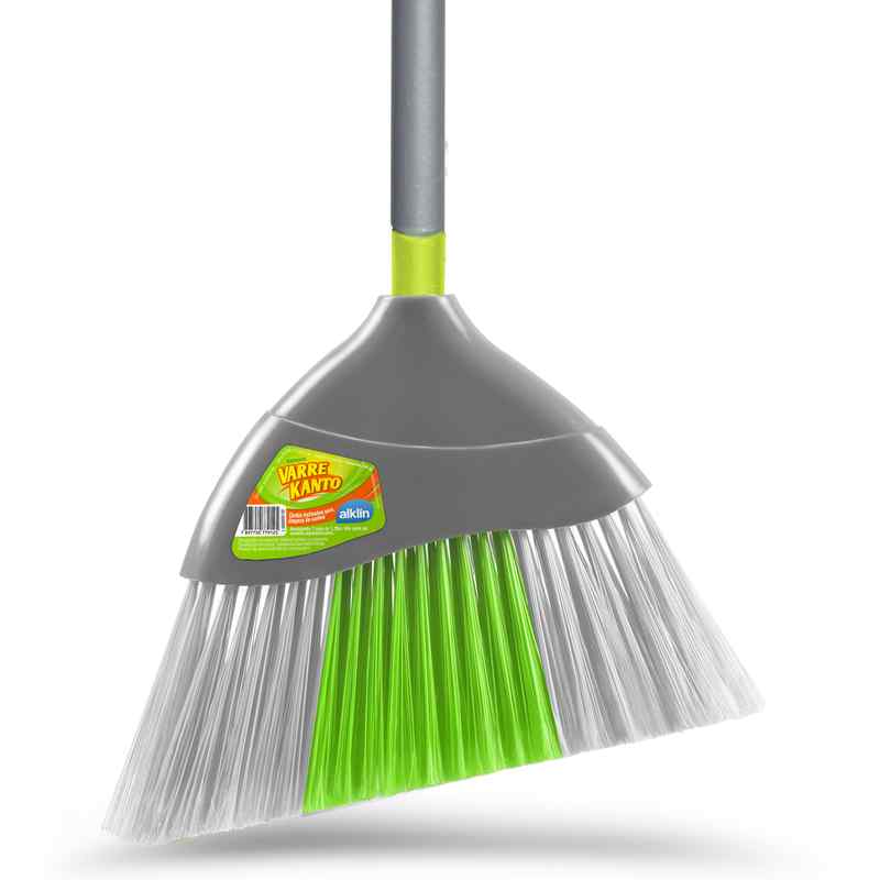 [G2535] Escoba angular con mango de madera, ALKLIN