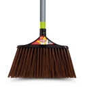 Escoba para uso exterior con mango de madera, BRILHEX