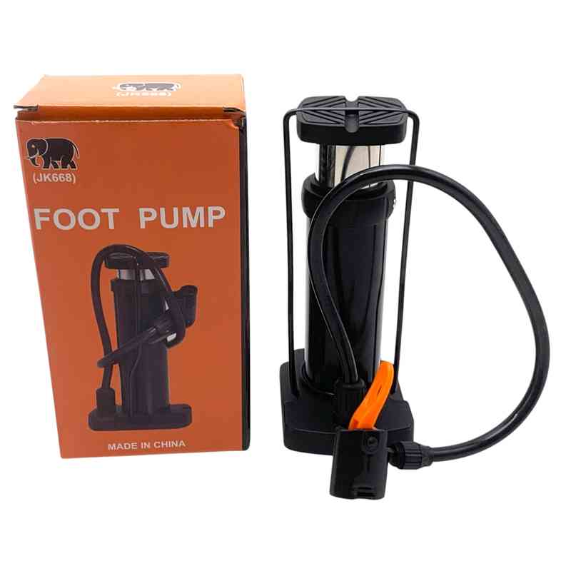 [G2589] Inflador manual de pie, 2 pases, en caja