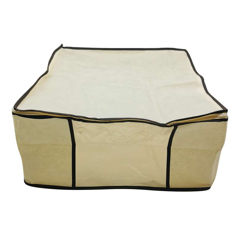 [G2590] Caja organizadora de TNT con cierre y visor lateral, en bolsa